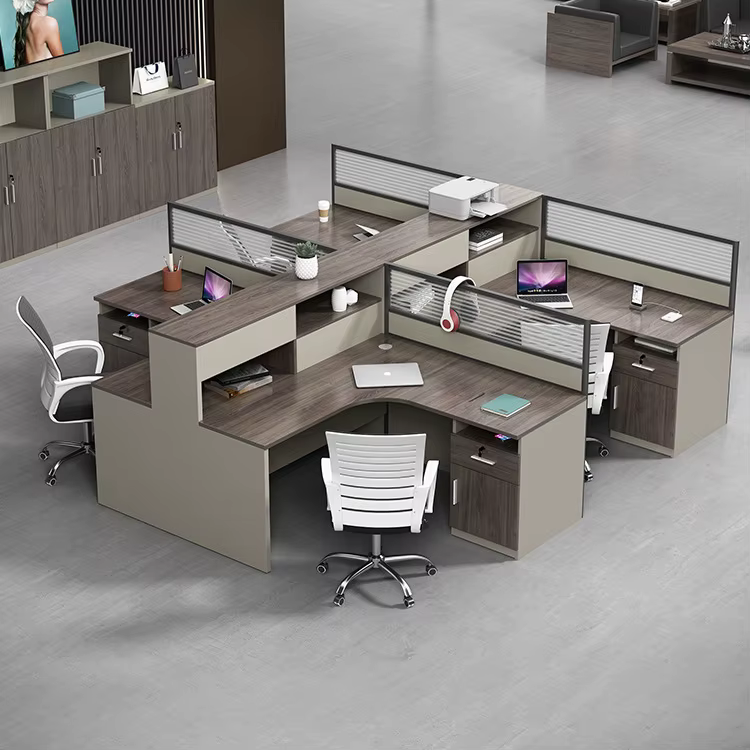Modern Office Staff Desk L Shaped — image 2