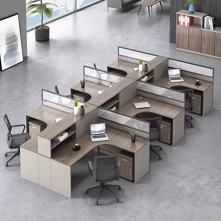 Modern Office Staff Desk L Shaped — image 4