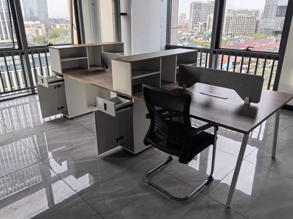 Ergonomic 4 People Office Desk Open — image 2