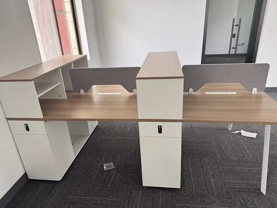 Ergonomic 4 People Office Desk Open — image 4