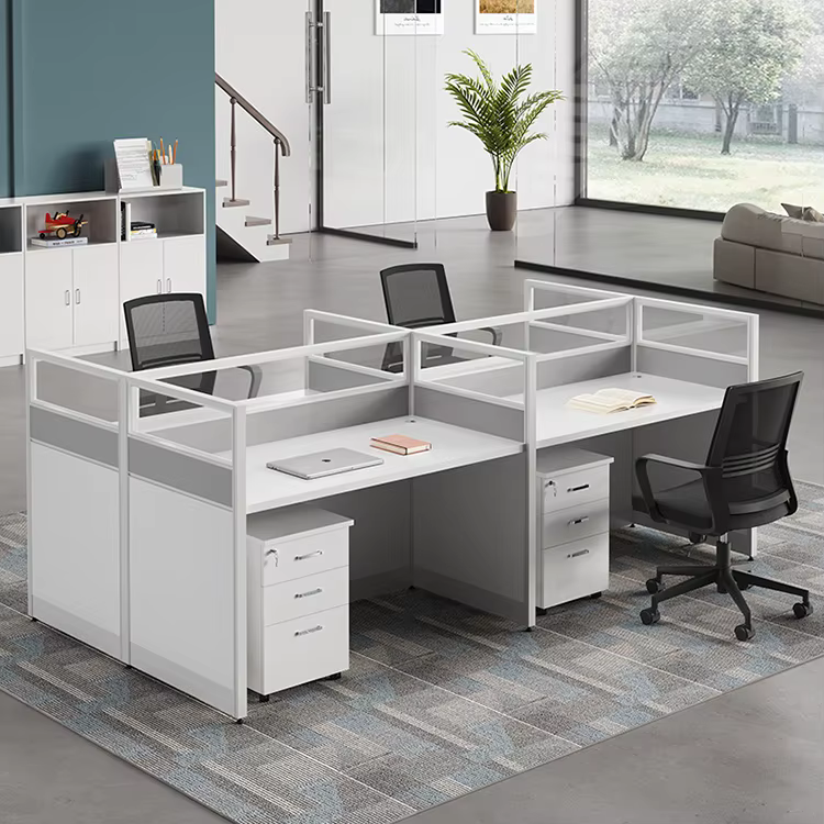 Standard 4 Person Workstation Wooden Desk — image 3