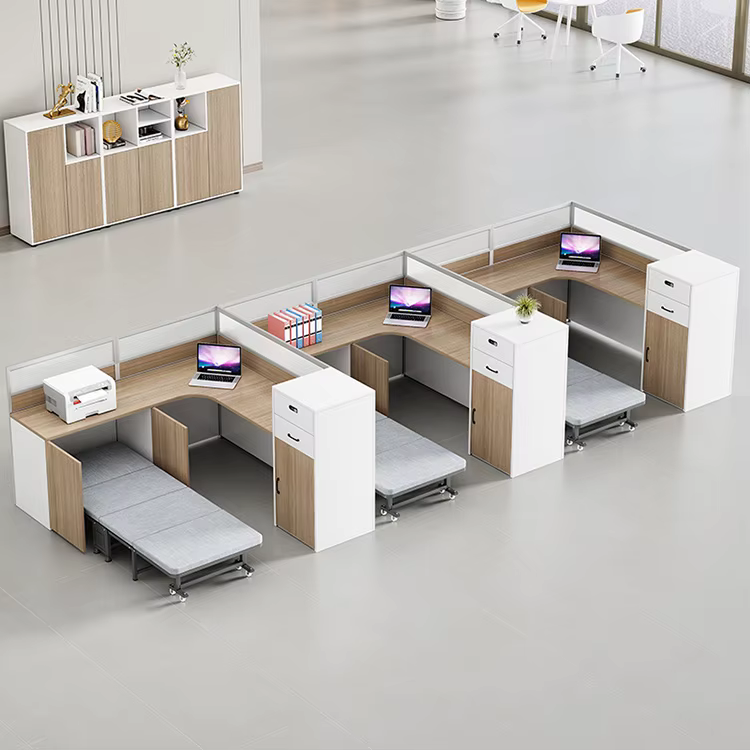 Custom Office Staff Desk Booth L — image 2