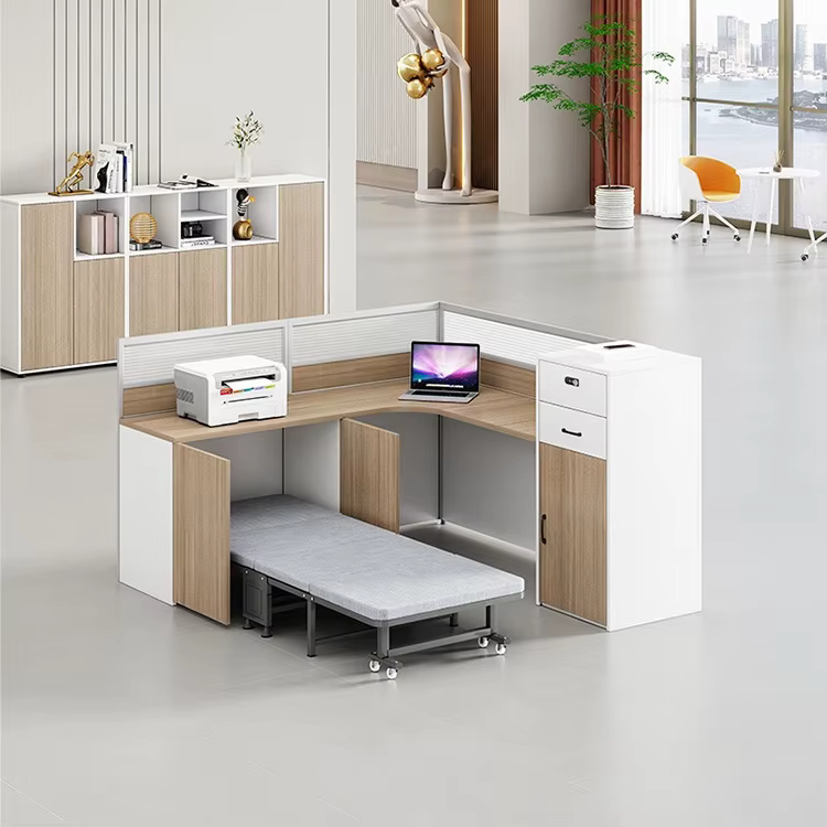 Custom Office Staff Desk Booth L — image 4