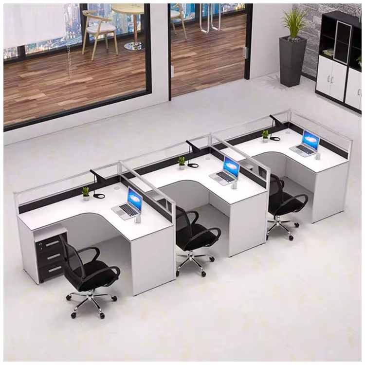 Modern Office 4 Person Workstation Computer — image 2