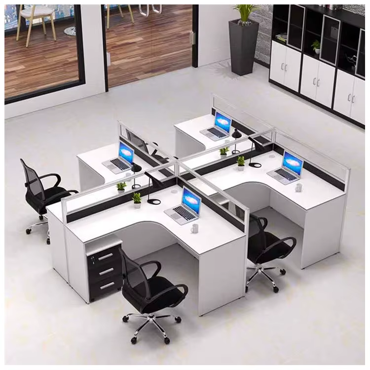 Modern Office 4 Person Workstation Computer — image 3