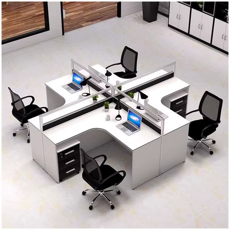 Modern Office 4 Person Workstation Computer — image 4