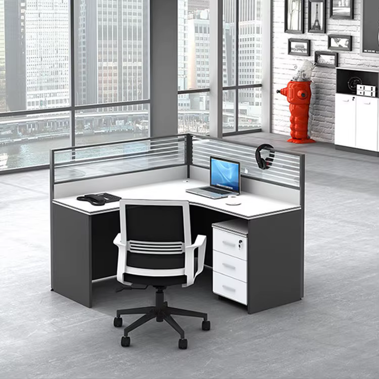 Modular T Shaped Office Staff Table — image 2