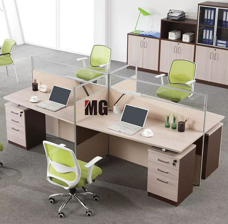 Office Workstation With Drawer 4 Seater — image 5