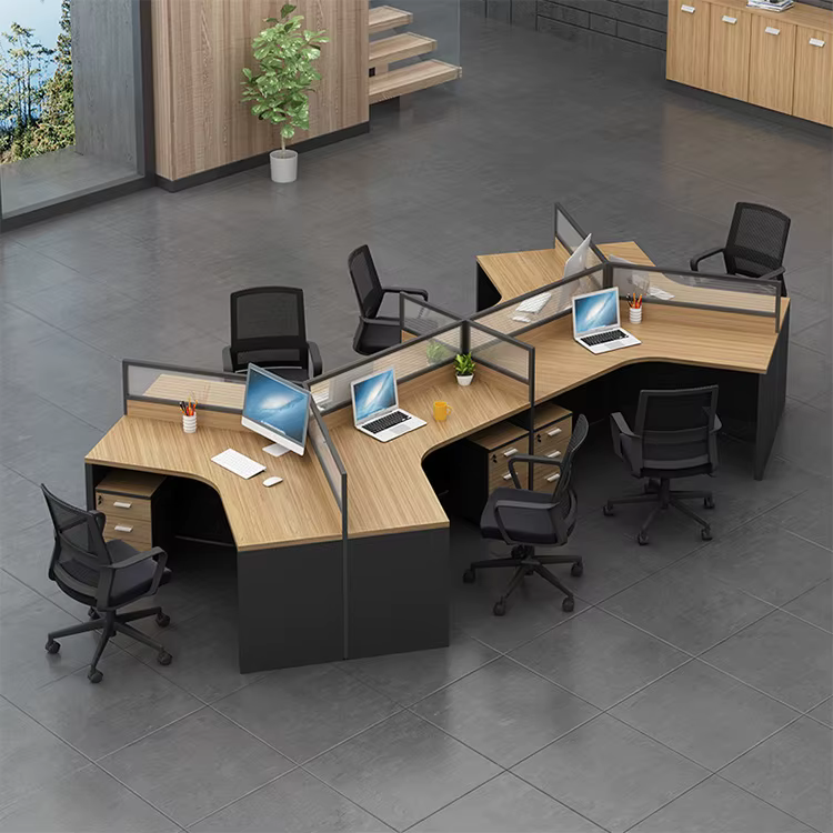 Office Cubicle 120 Degree 3 Seater — image 2
