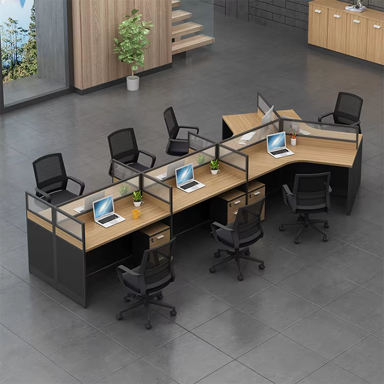 Office Cubicle 120 Degree 3 Seater — image 3
