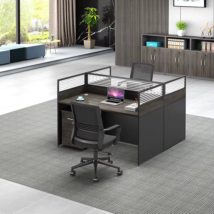 Modern 2 Person Cubicle Computer Office — image 2