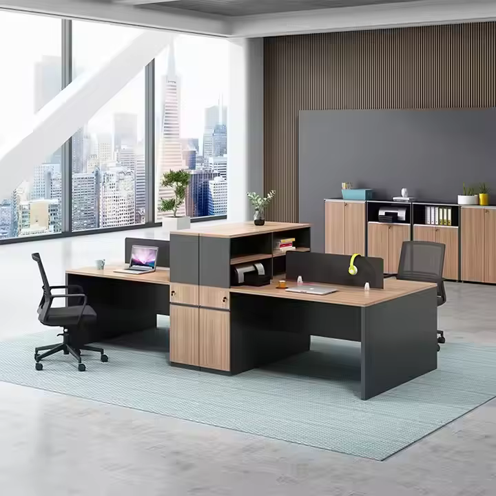 Wooden Office Desk Individual Staff Table — image 2