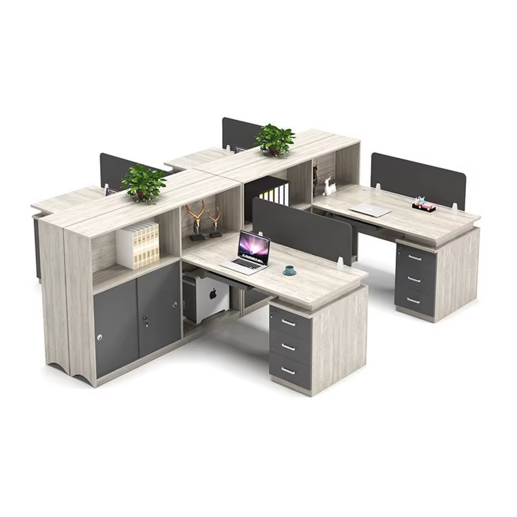 Workstations Office Furniture Cluster 6 Cubicles — image 3