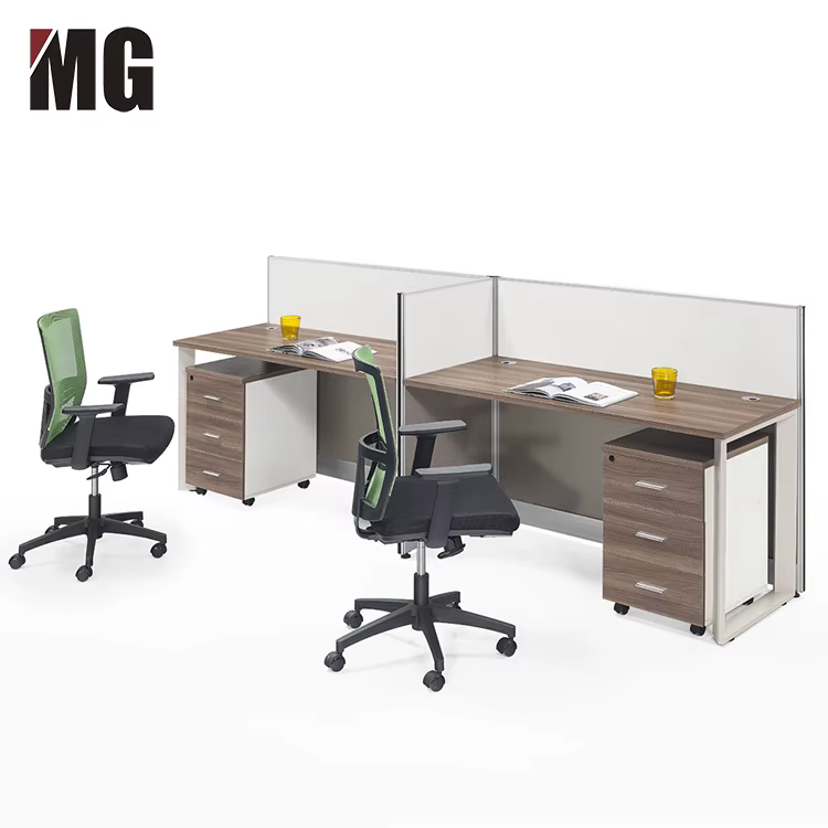 Modern Aluminum Wood Office Desk Modern — image 2
