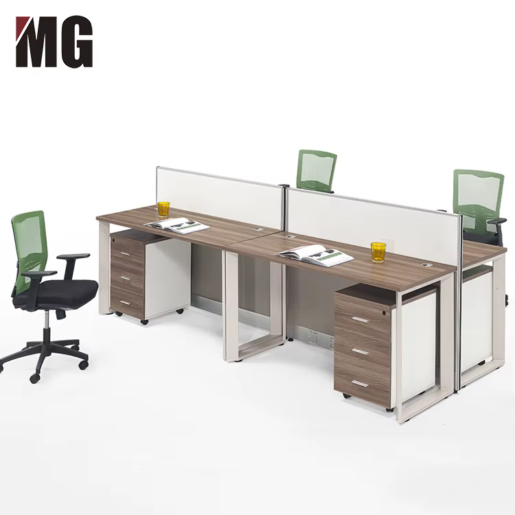 Modern Aluminum Wood Office Desk Modern — image 3