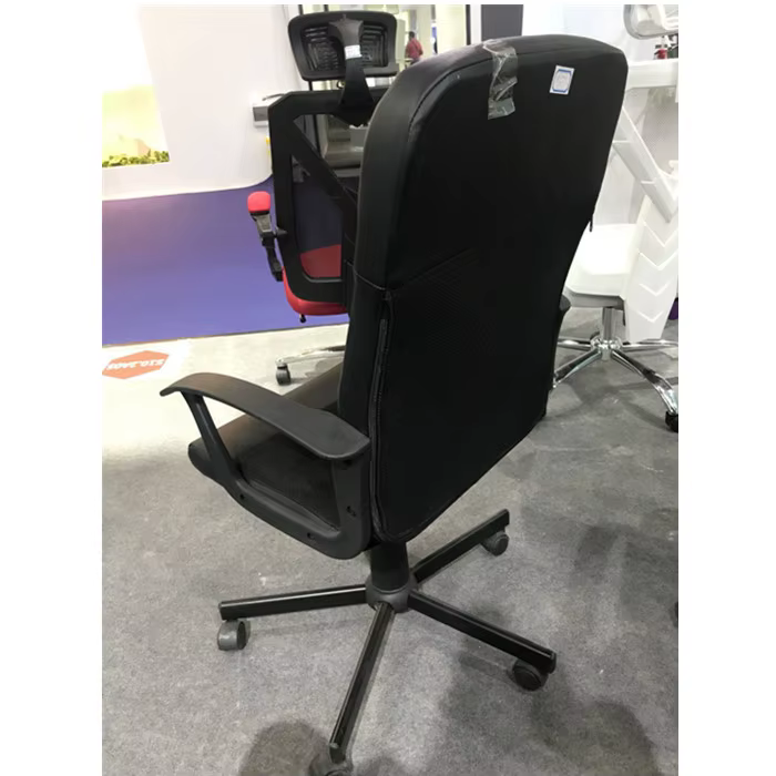 Swivel Brown Leather Executive Office Chair — image 5