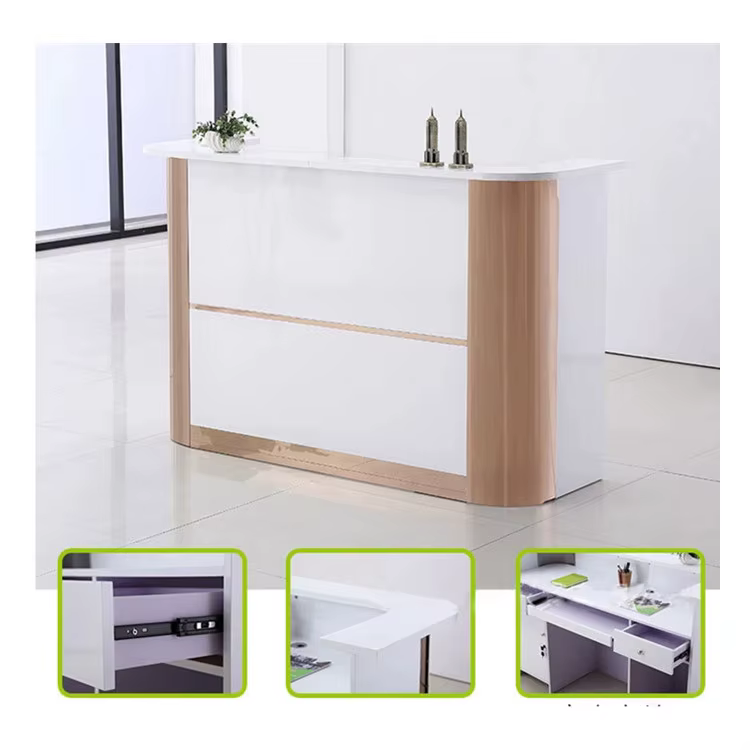 Modern Design White Small Counter Reception — image 2