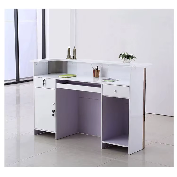 Modern Design White Small Counter Reception — image 4