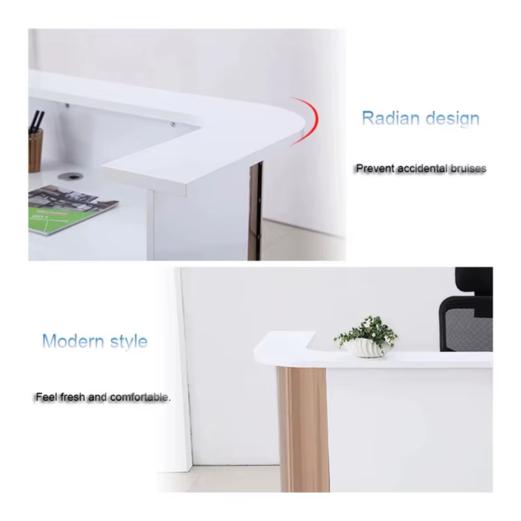 Modern Design White Small Counter Reception — image 5