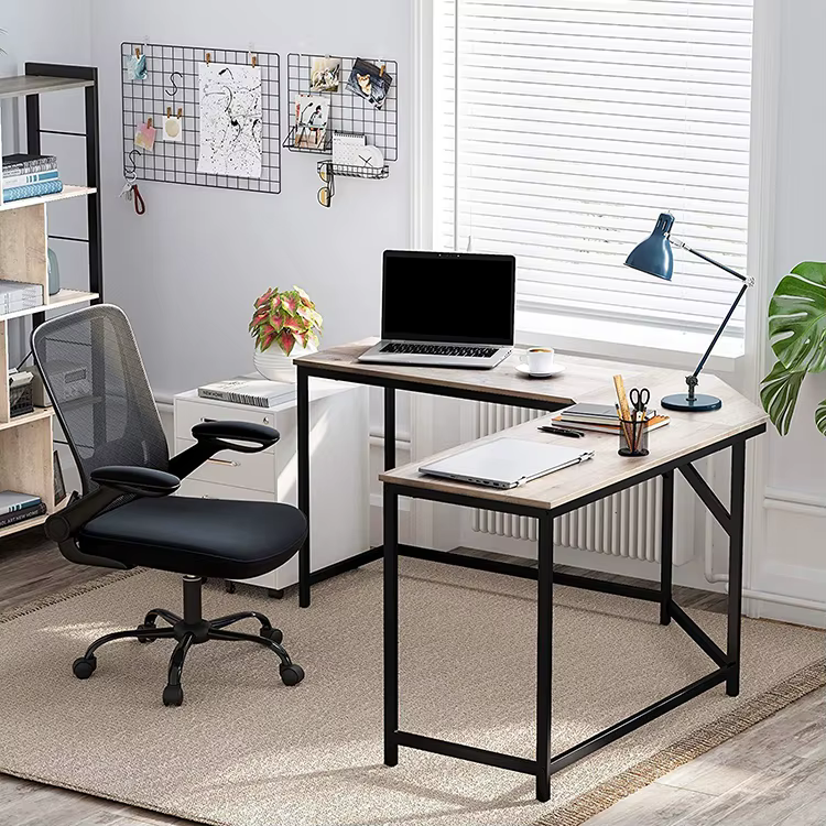 L Shaped Corner Wooden Desk Home — image 3