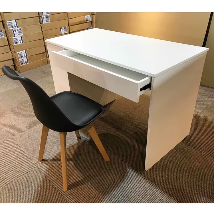 Cheap Wooden White Computer Desk With — image 2