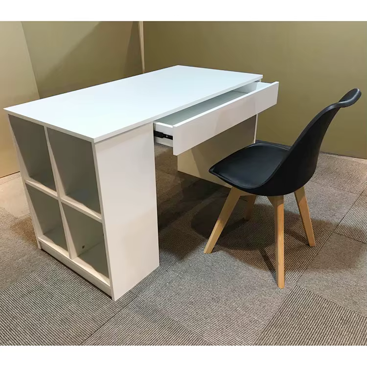 Cheap Wooden White Computer Desk With — image 4