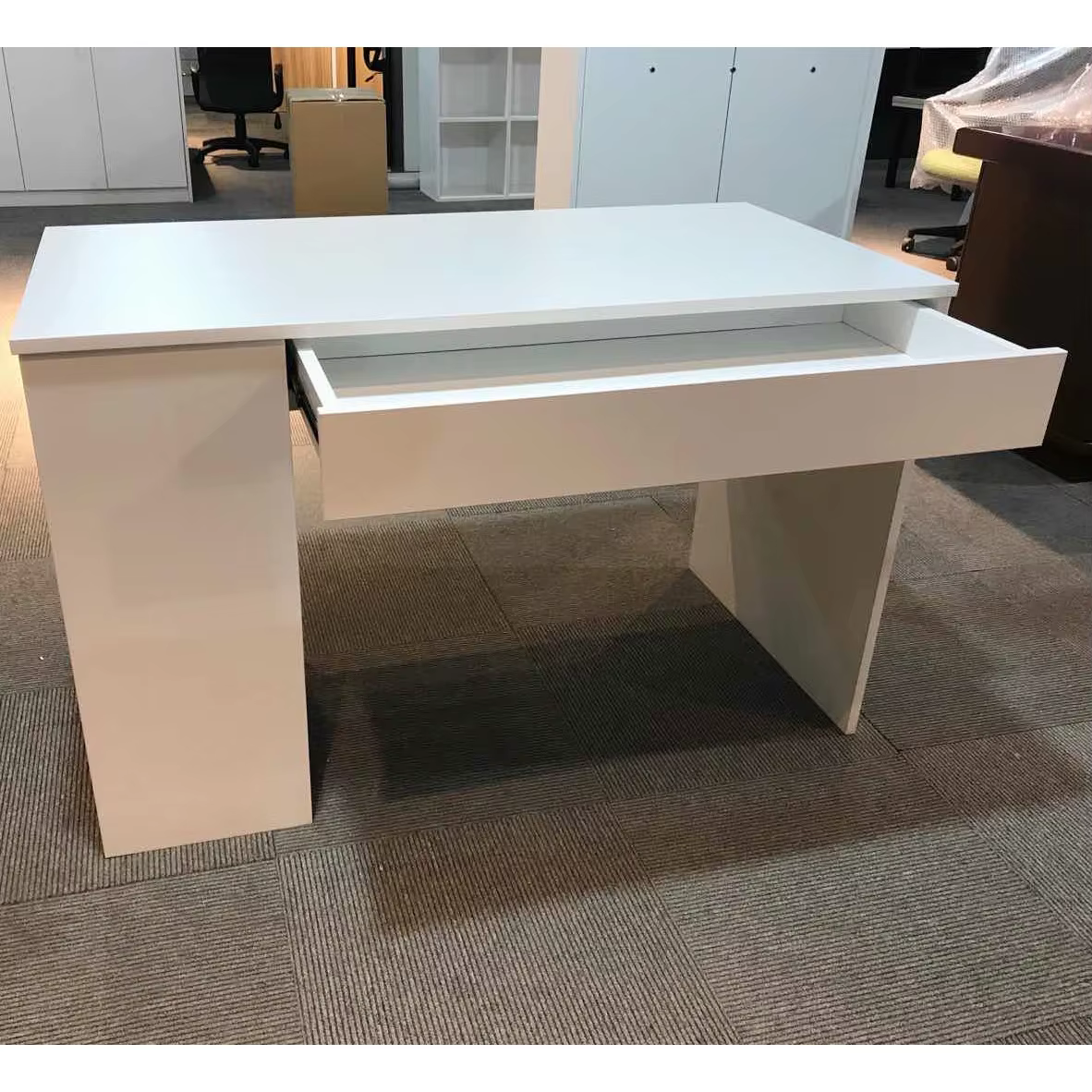 Cheap Wooden White Computer Desk With — image 6