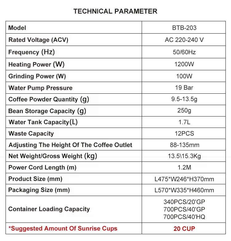 BTB 203 Household Series Coffee Machine — image 6