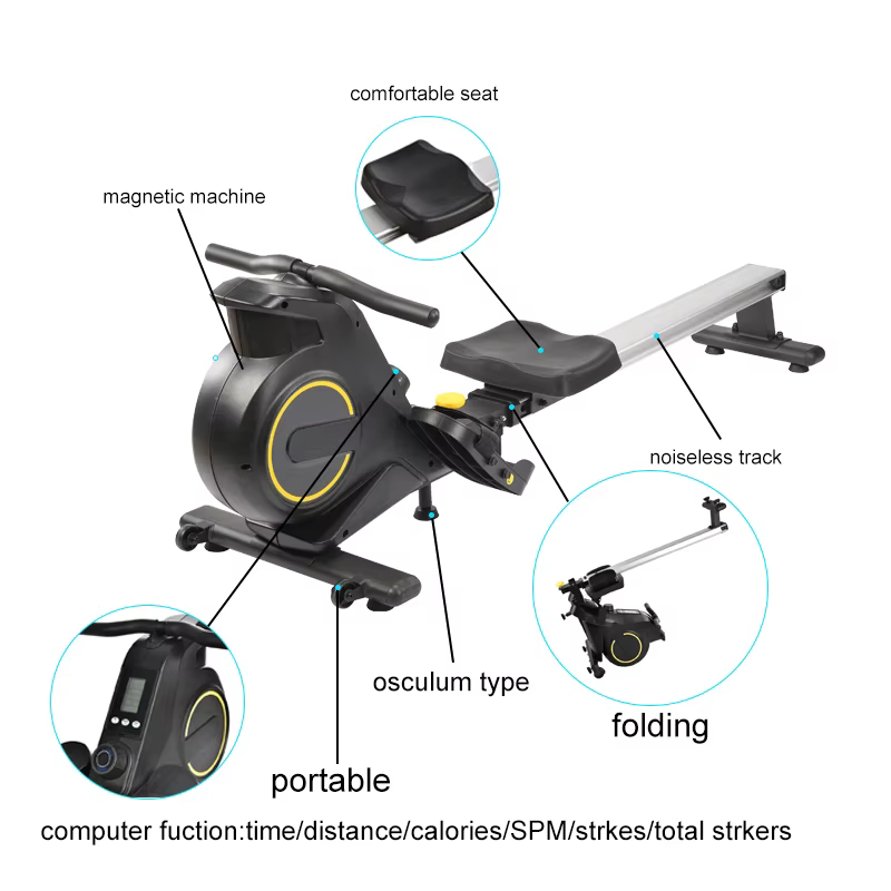 Home Fitness Foldable Rower Magnetic Indoor — image 2