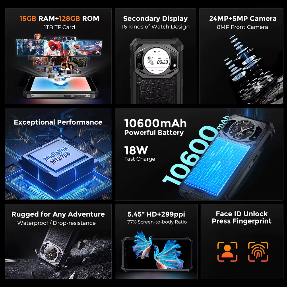 Fossibot F101pro Slim Rugged Mobile Phone — image 4