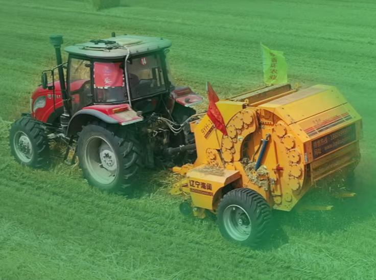 Hay Rice Straw Grass Bale Pressing — image 6