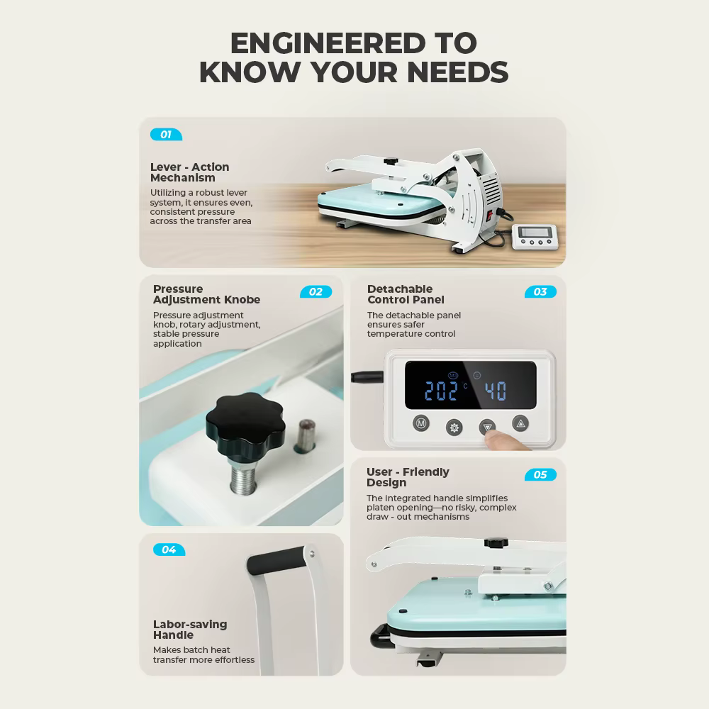 Manual Heat Press Machine External Meter — image 5