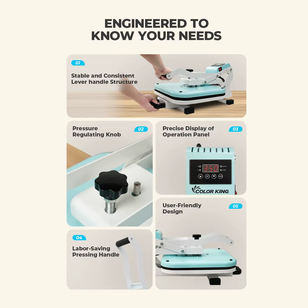 Manual T Shirt Sublimation Heat Press — image 4