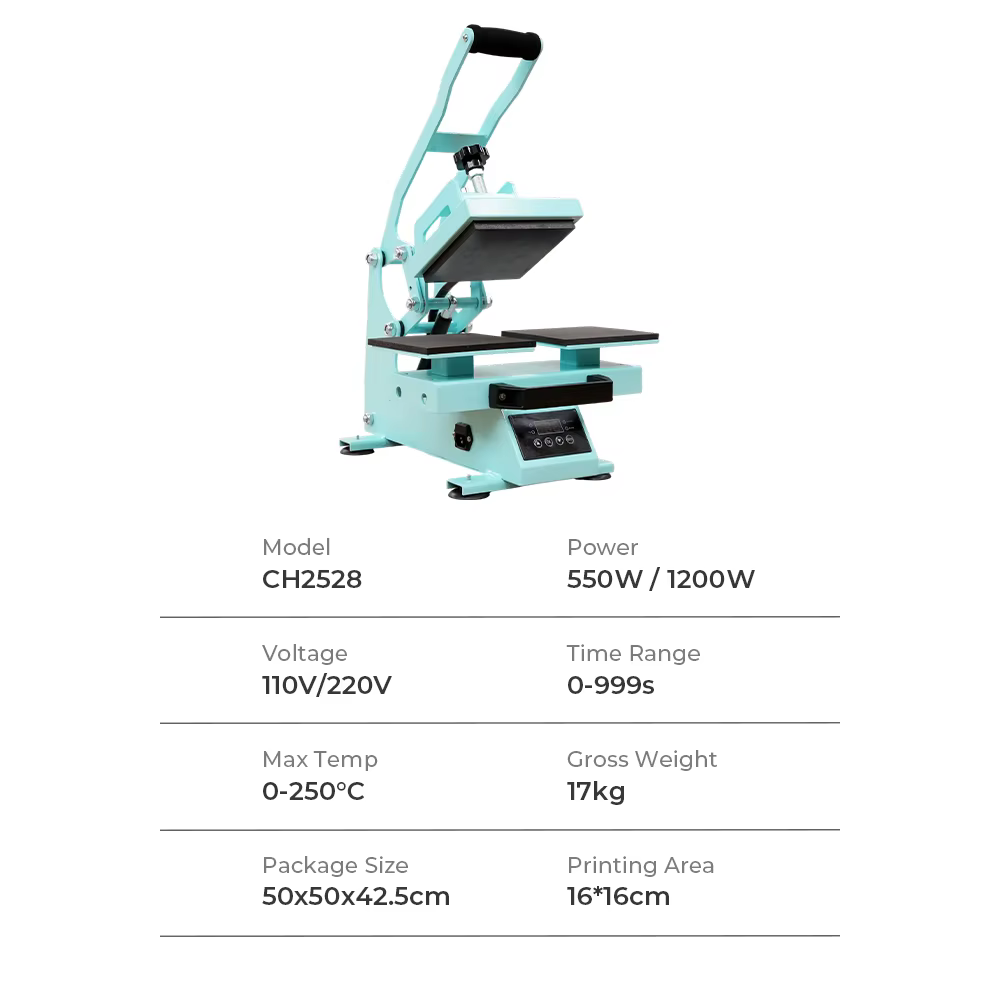 Versatile 16x16cm Heat Press Machine Dual — image 6