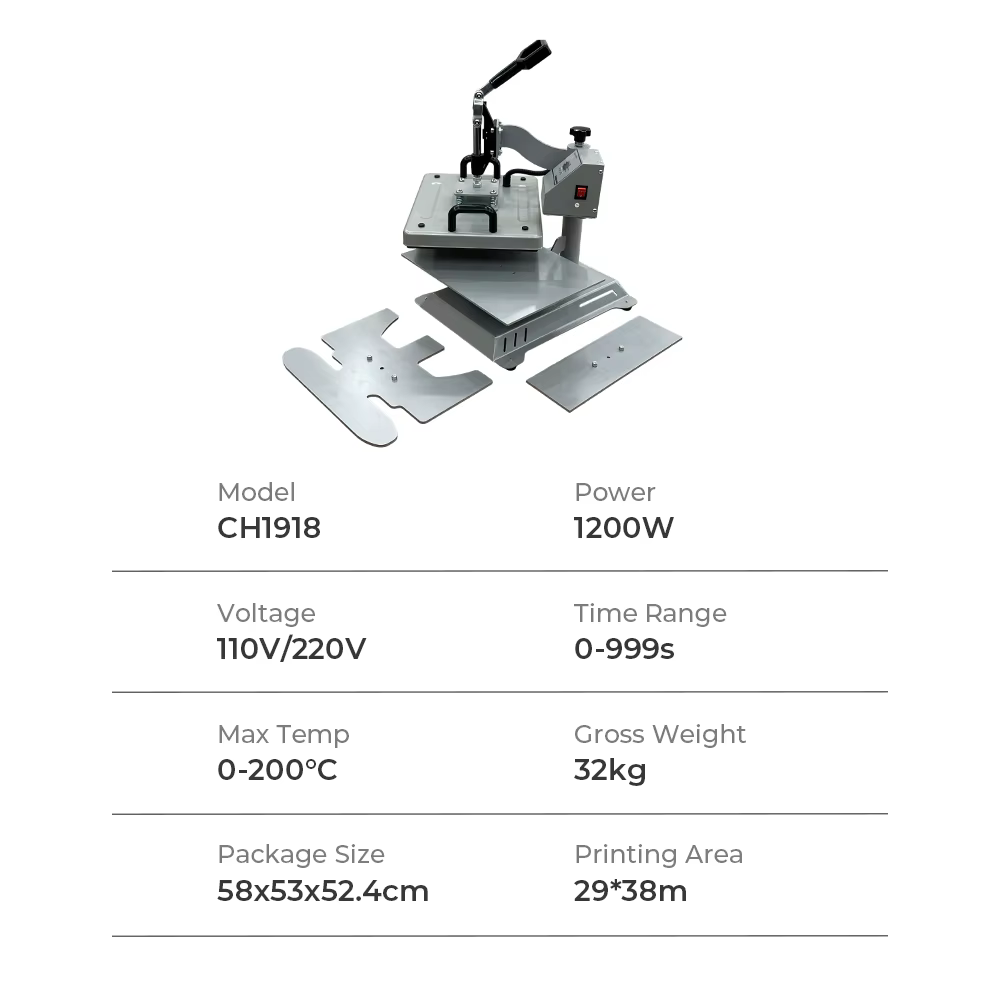 Professional Manual Swing Away Heat Press — image 4