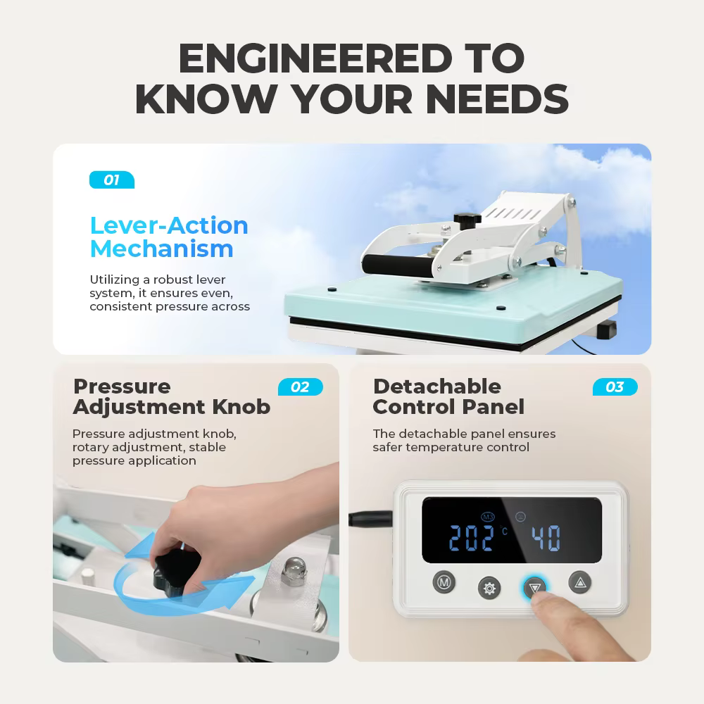 Detachable Control Panel Heat Press For — image 6