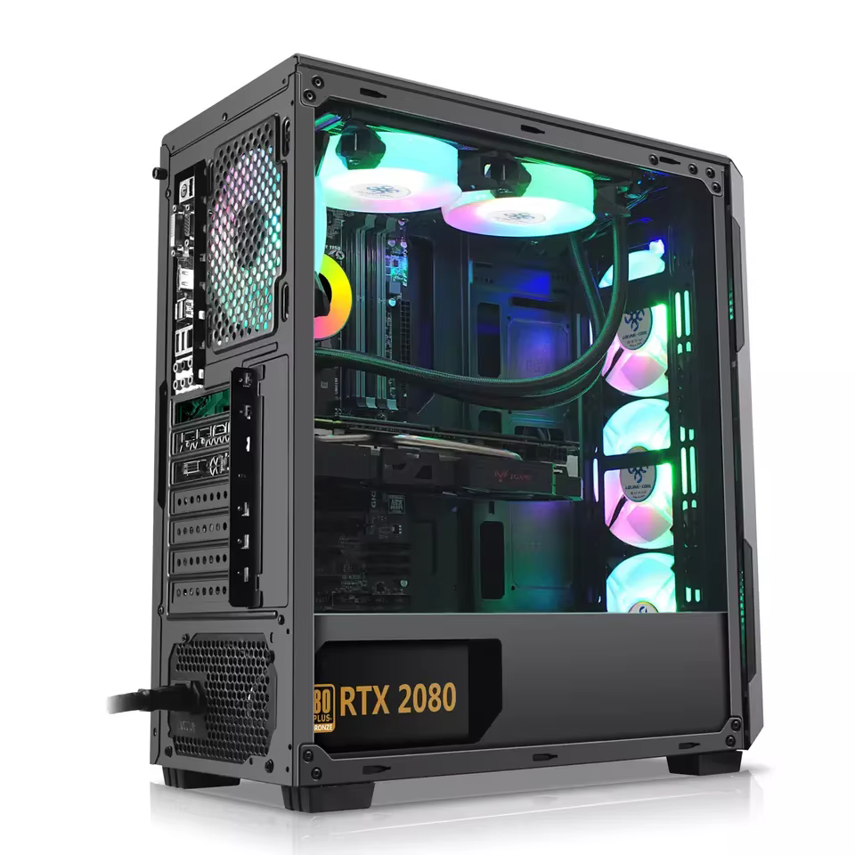 Computer Cases Towers ATX Case Tempered — image 5