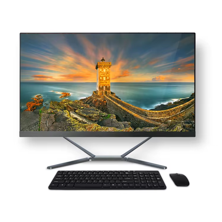 19 21.5 23.6 inch aio Personal Custom Cheap Monitor Gamer Computadora Pc Part Desktop Full Set Used All In One Computer — image 4
