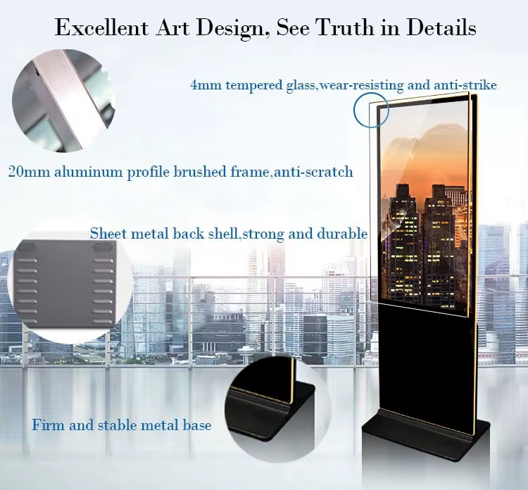 Reasonable Price Retail Store Display Digital Signage And Displays Ppi Interactive Floor Stand Android Kiosk Touch Screen — image 3