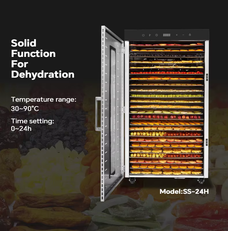 24 Trays Commercial Food Dryer Machine Fruit and Vegetable Industrial Beef Jerky Dryer Food Dehydrator — image 2