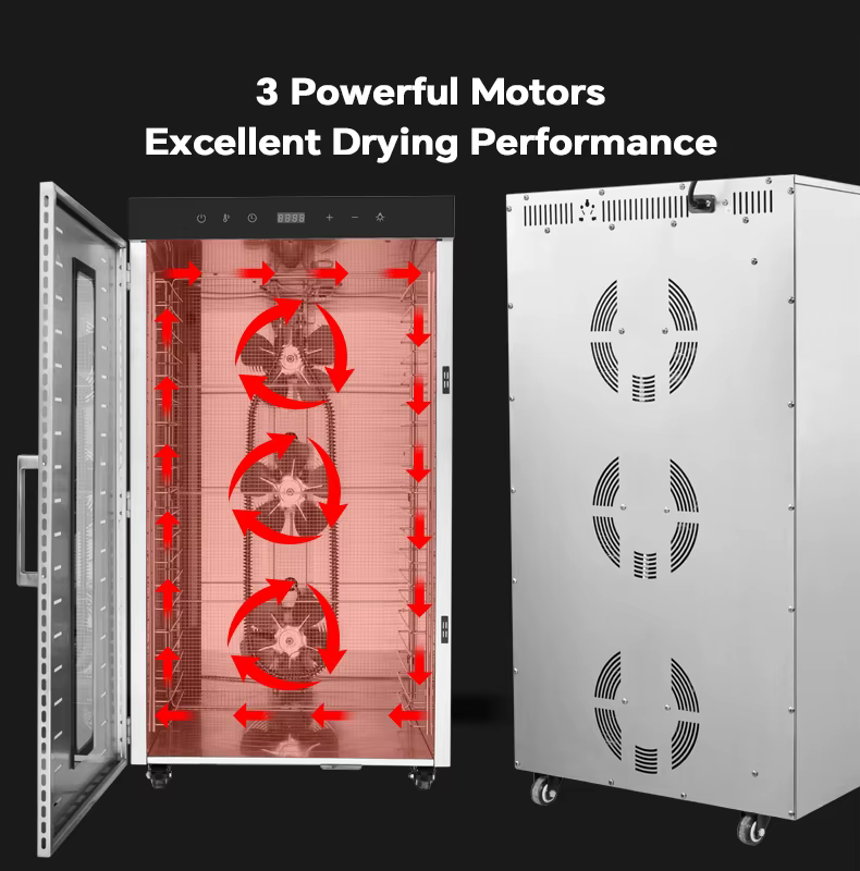 24 Trays Commercial Food Dryer Machine Fruit and Vegetable Industrial Beef Jerky Dryer Food Dehydrator — image 4