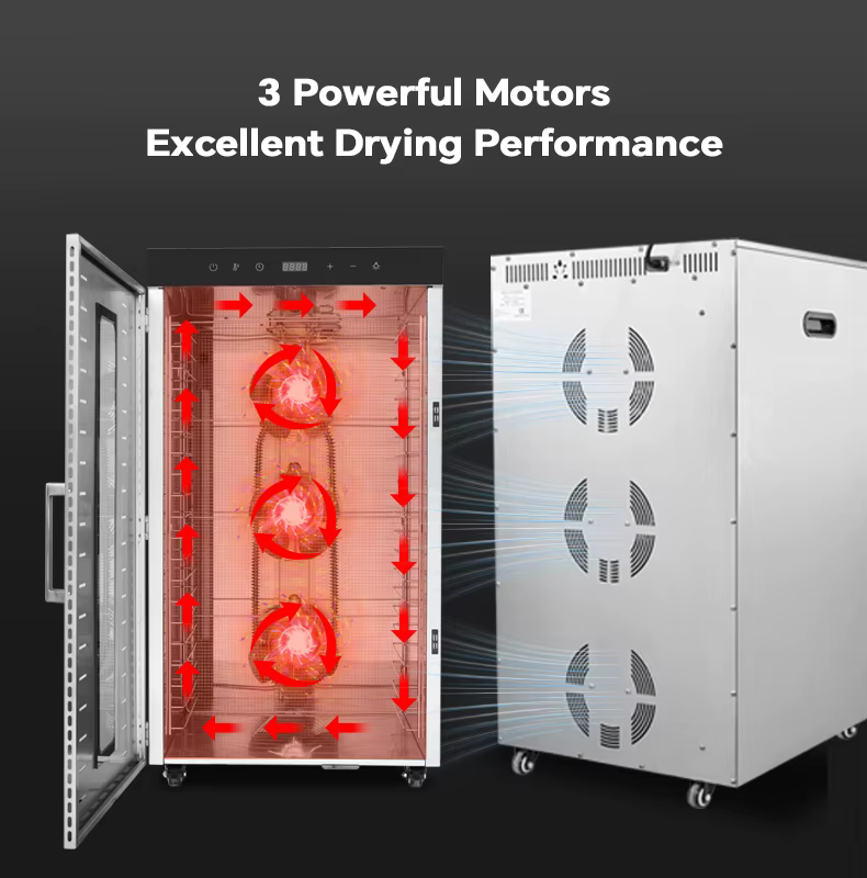 OEM Factory Supply Wholesale 20 Trays Food Drying Machine  Supplier Fruits Vegetables Jerky Dehydrator Food Dehydrator — image 3