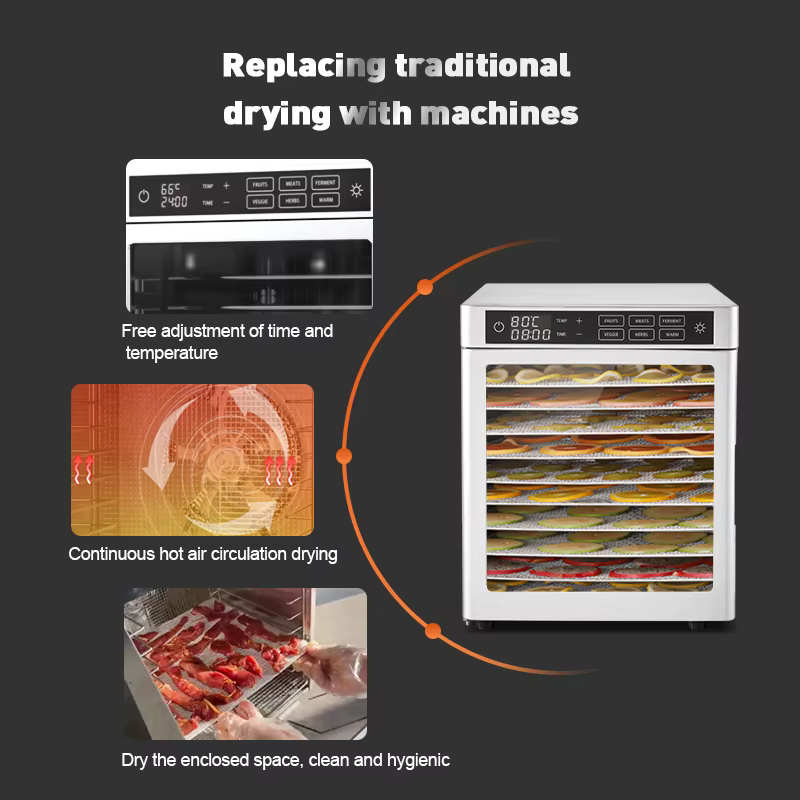 New Design 2025 Wholesale 12 Trays Big Capacity Electric Home Use Fruit Dehydrator Machine — image 4