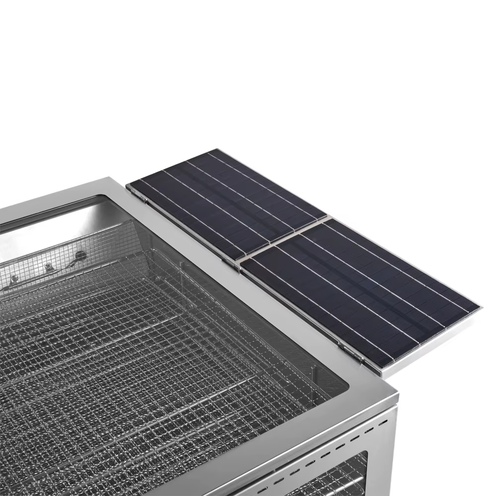 Dual-Powered Electric & Solar Food Dehydrator Big Capacity 10 Trays Stainless Steel Fruit & Vegetable Processing Machine — image 5