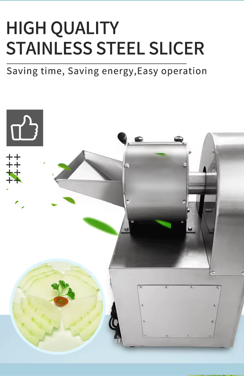 Commercial Industrial Electric Vegetable Slicer Cutting Machine Fruits Adjustable Thickness Food Slicer Machine — image 4