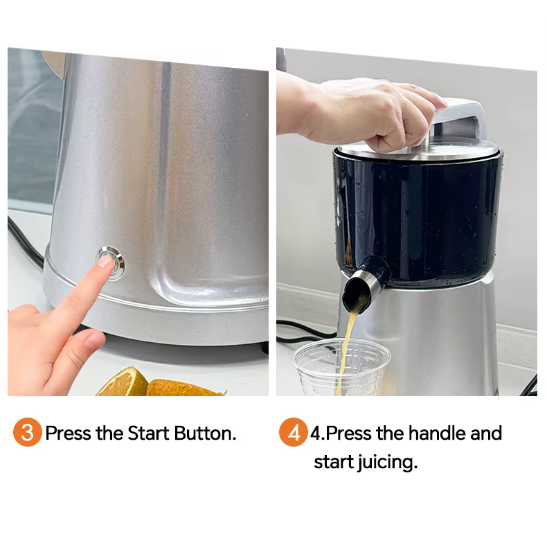 Commercial Electric Automatic Lemon Orange Squeeze Machine Lemon Squeezer Citrus Juicer — image 4