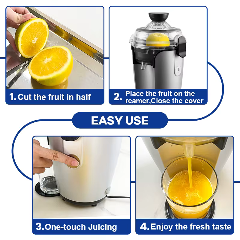 Home Kitchen Electric Fruit Juicer Machine Slow Orange Lemon Citrus Squeezer Plastic for Tomato Juice Extraction Household Use — image 4