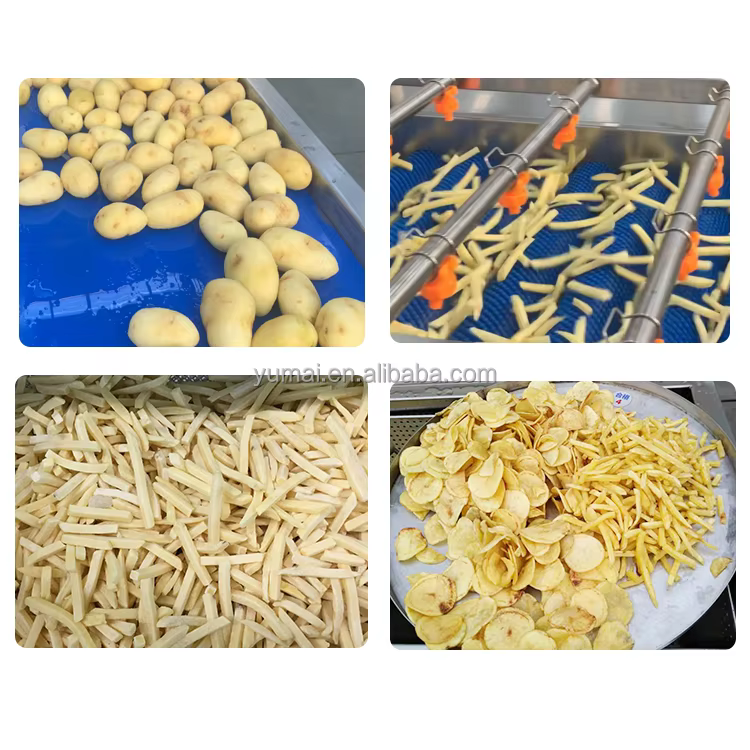 Fully Automatic Industrial Frozen French Fries Production Line Cassava Fresh Potato Finger Making Machine — image 4