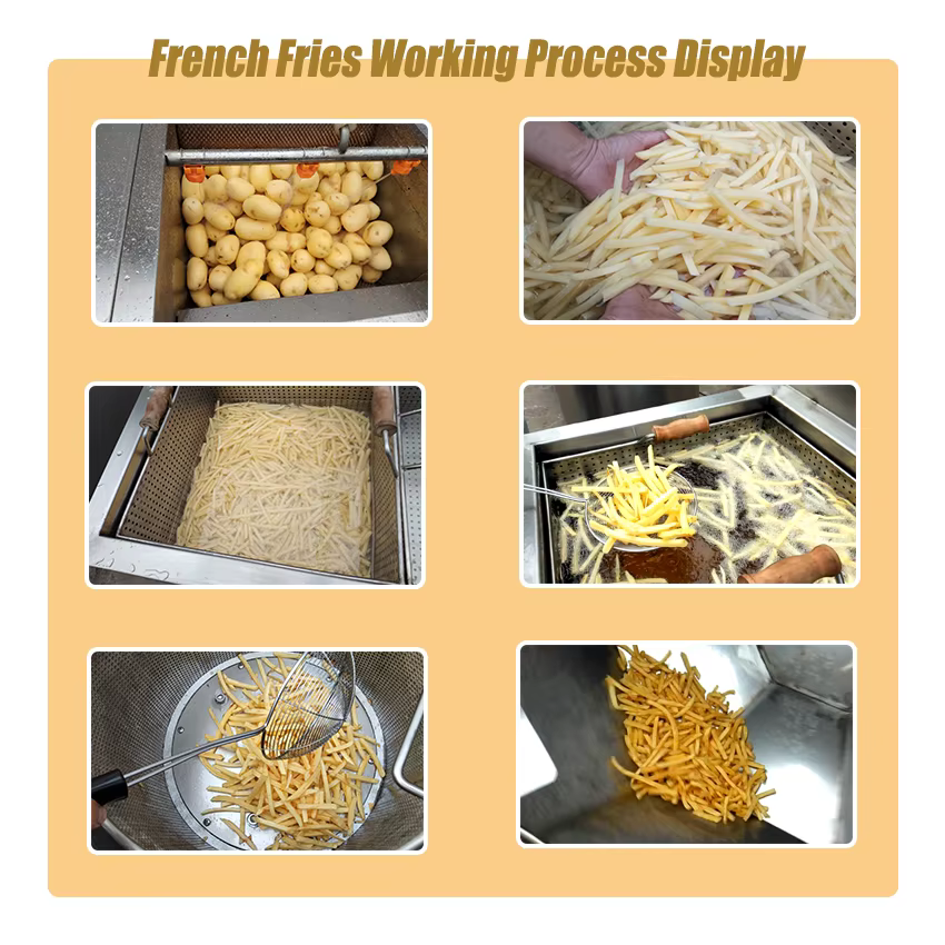 Small Scale Banana Plantain Chips Frozen French Fries Production Line Crisp Potato Chips Making Machine — image 2