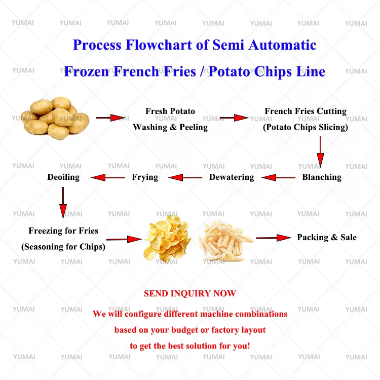 Small Scale Banana Plantain Chips Frozen French Fries Production Line Crisp Potato Chips Making Machine — image 4